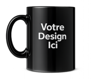 mug personnalisé noir