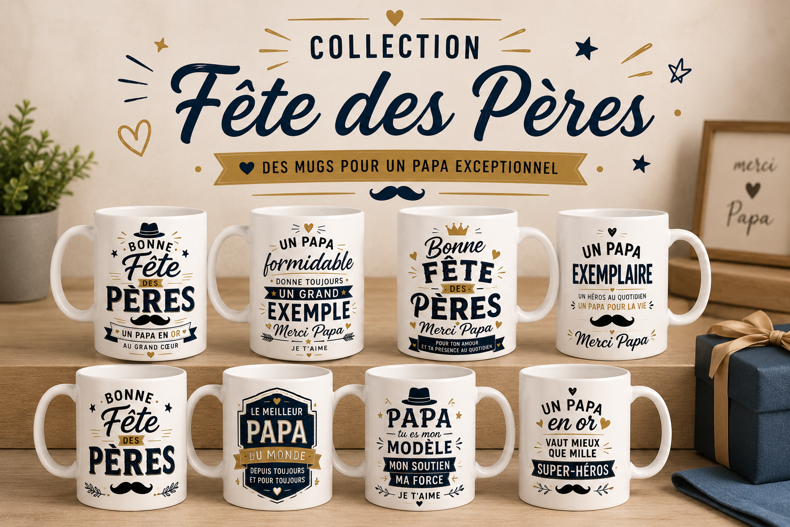 Mugs pour la fête des pères