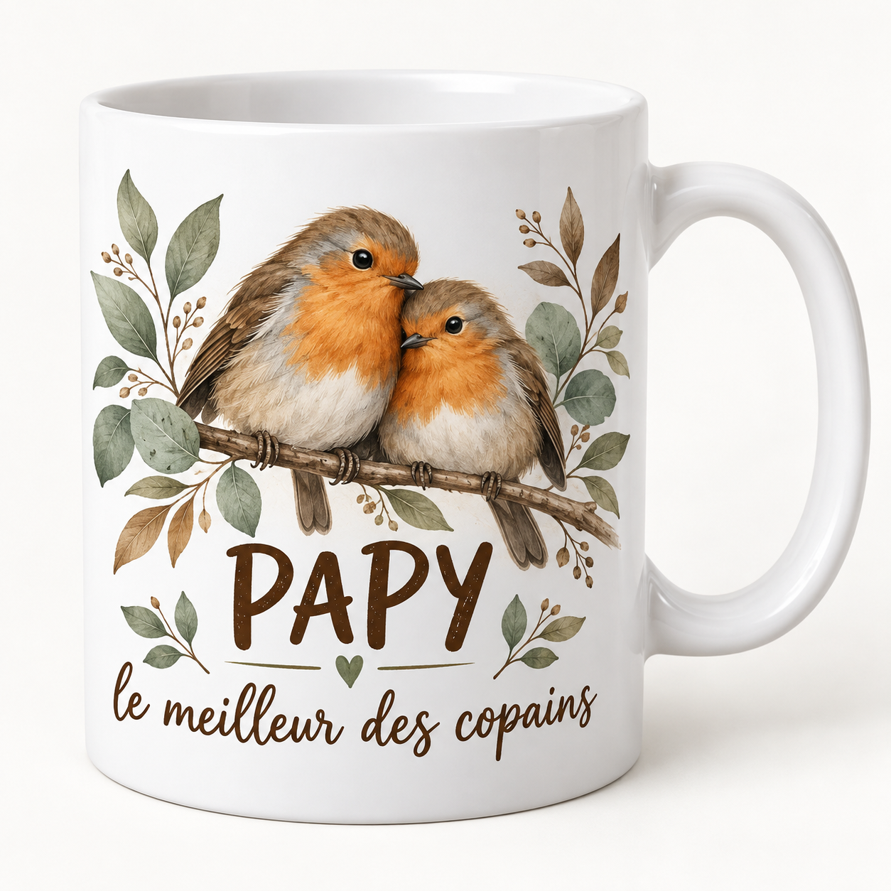 Mug blanc illustré « PAPY le meilleur des copains »