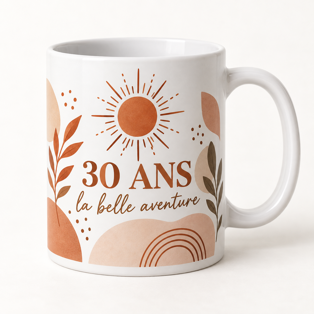 Mug blanc illustré « 30 ANS la belle aventure »