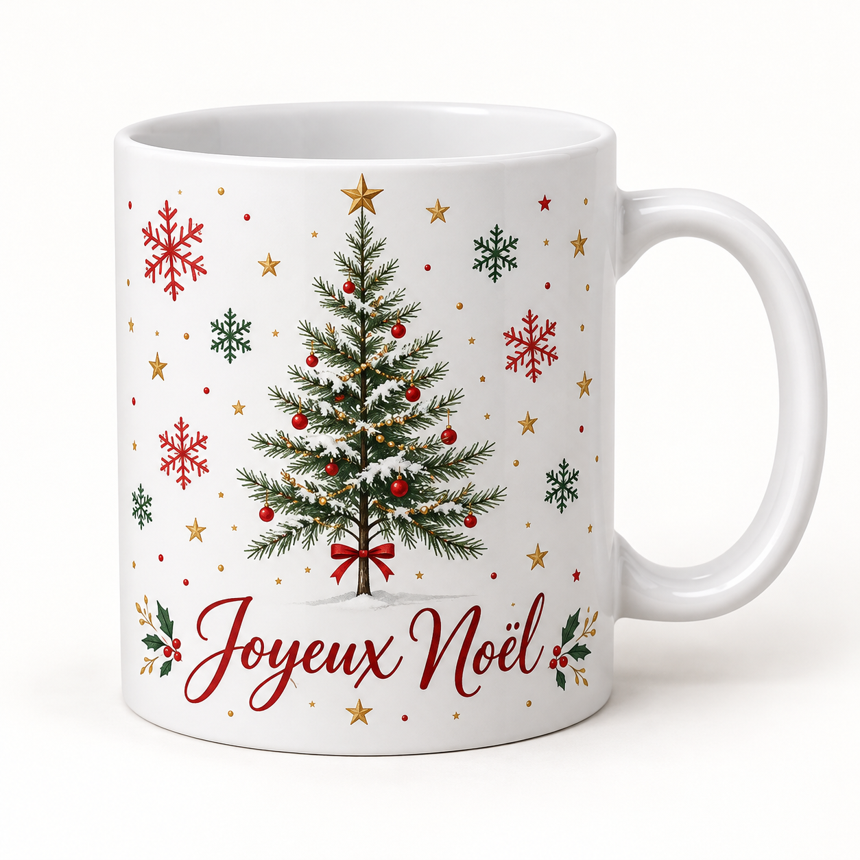 Mug blanc illustré « Joyeux Noël »