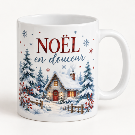 Mug blanc illustré « NOËL en douceur »