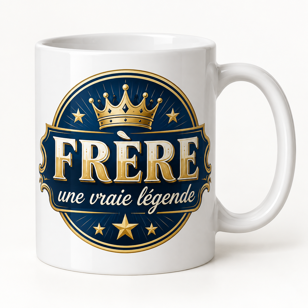 Mug blanc illustré « FRÈRE une vraie légende »