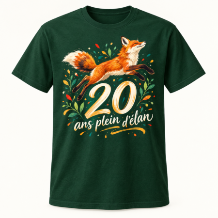 T-shirt 20 ans plein d’élan