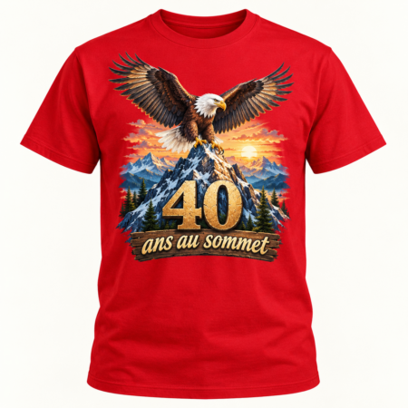 T-shirt 40 ans au sommet