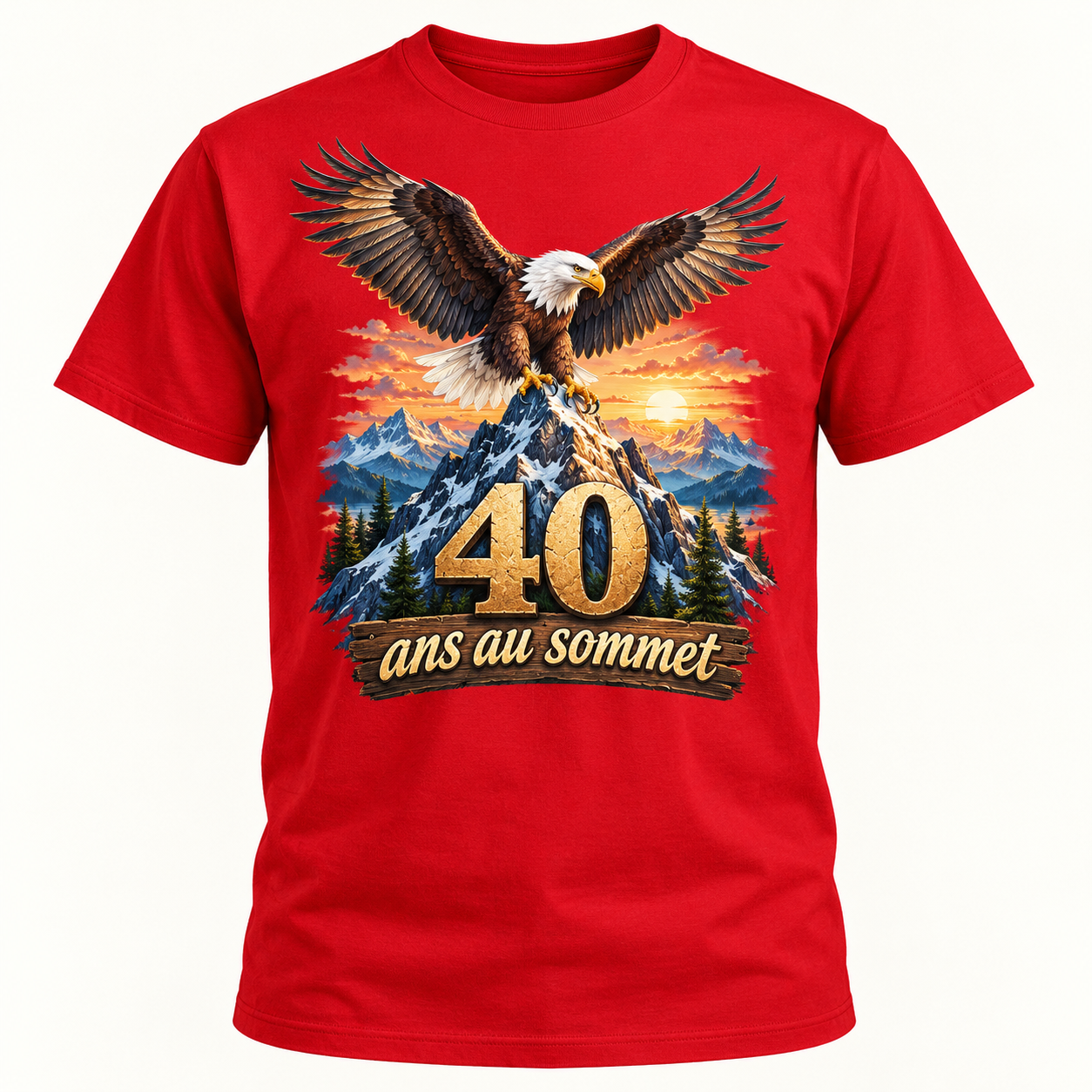 T-shirt 40 ans au sommet