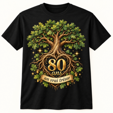 T-shirt 80 ans un vrai trésor