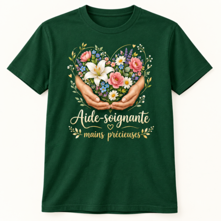 T-shirt Aide-soignante mains précieuses