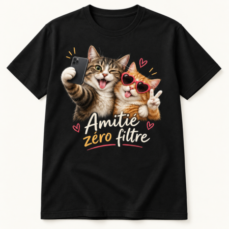 T-shirt Amitié zéro filtre