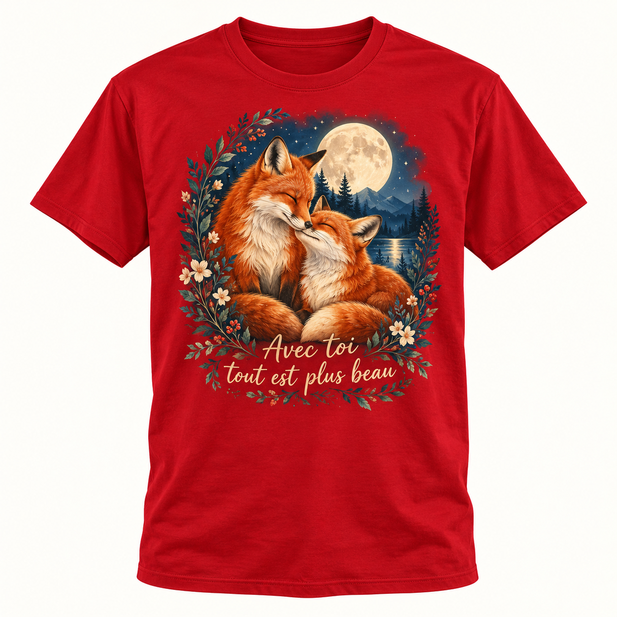 T-shirt Avec toi tout est plus beau