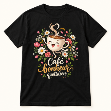 T-shirt Café bonheur quotidien