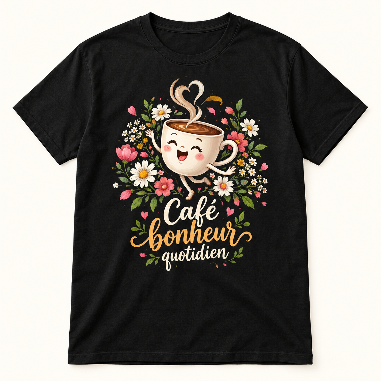 T-shirt Café bonheur quotidien