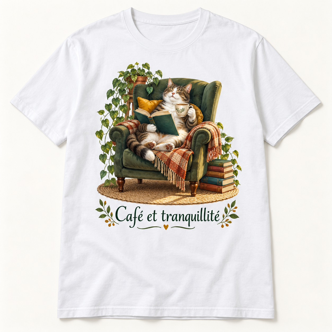 T-shirt Café et tranquillité