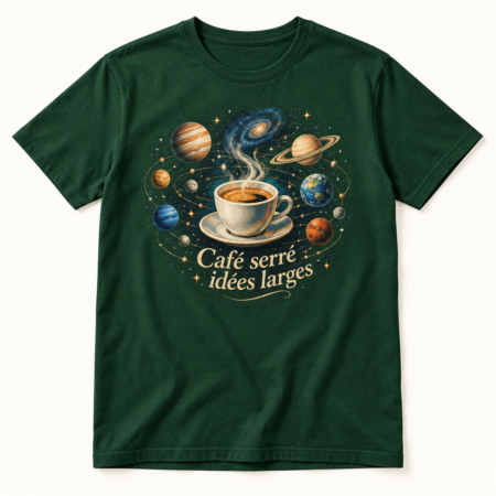 T-shirt Café serré idées larges