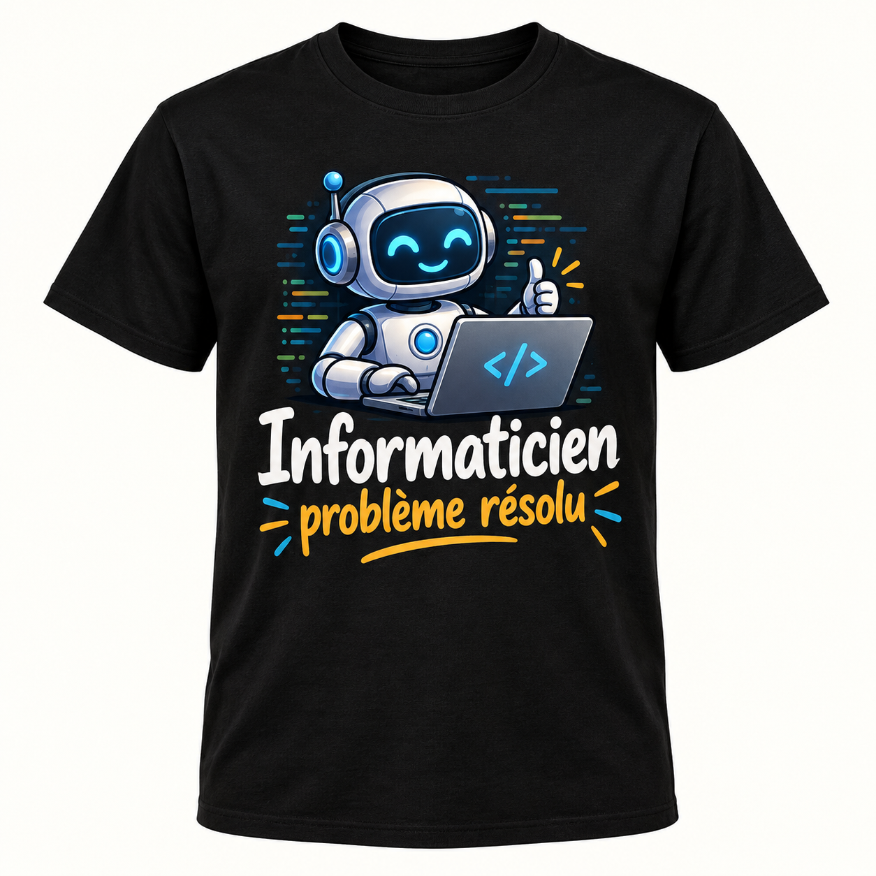 T-shirt Informaticien problème résolu
