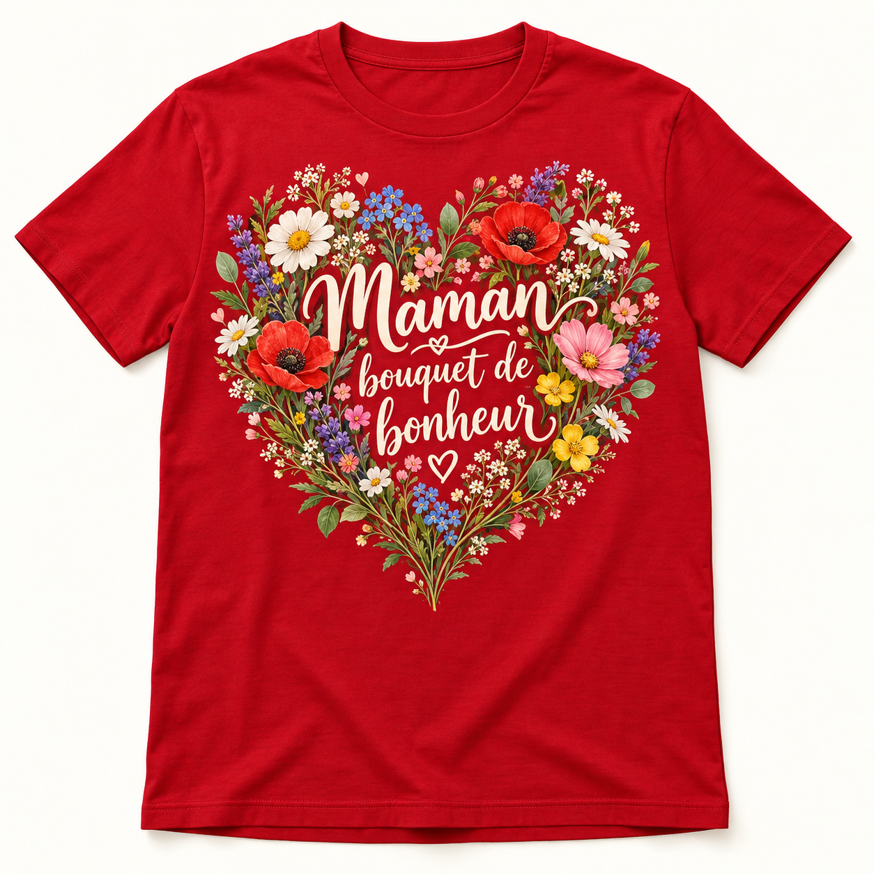 T-shirt Maman bouquet de bonheur