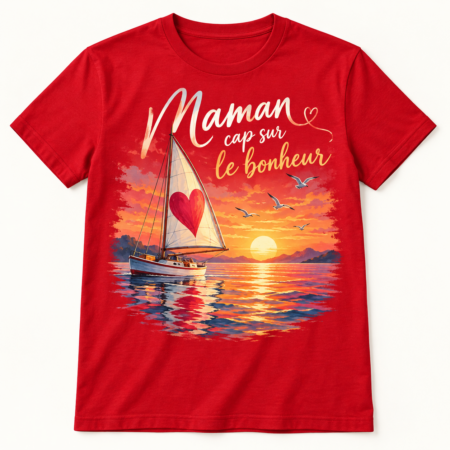 T-shirt Maman cap sur le bonheur