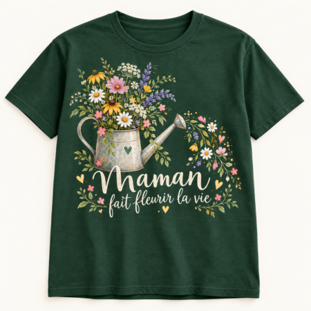 T-shirt Maman fait fleurir la vie