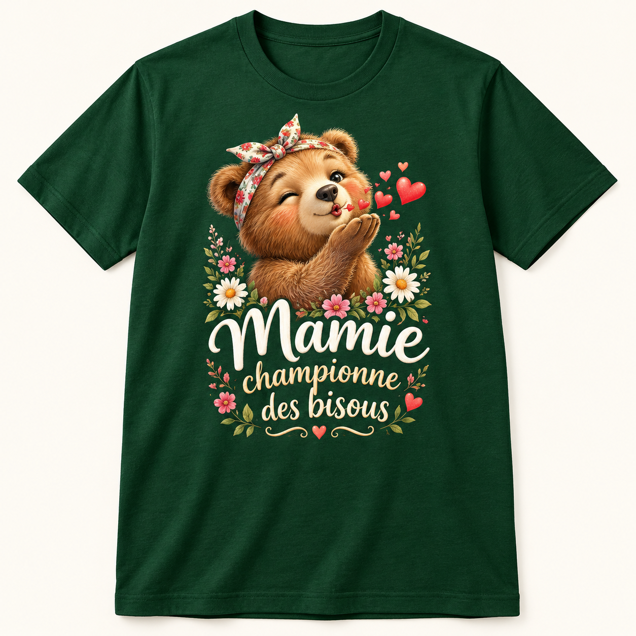 T-shirt Mamie championne des bisous