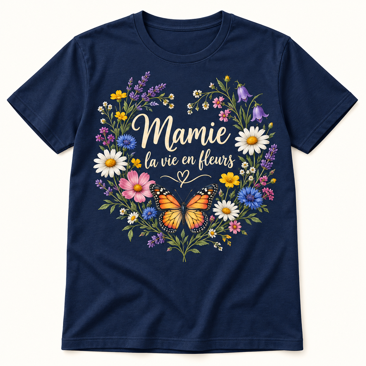 T-shirt Mamie la vie en fleurs