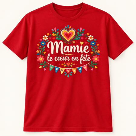 T-shirt Mamie le cœur en fête