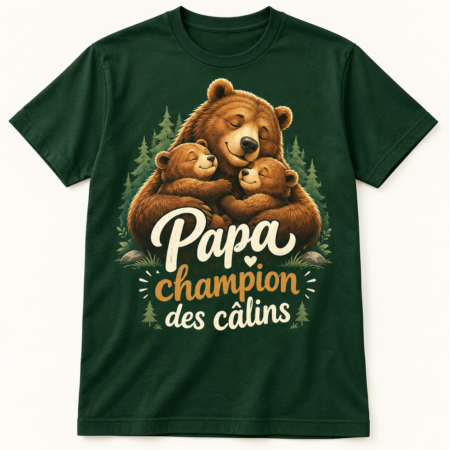 T-shirt Papa champion des câlins