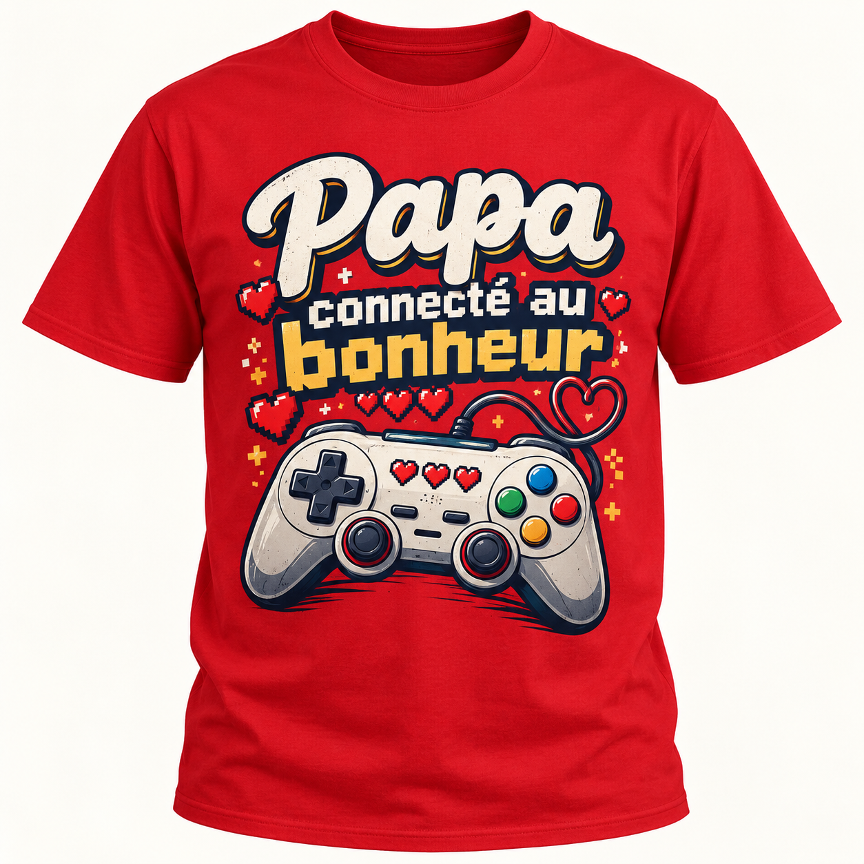 T-shirt Papa connecté au bonheur