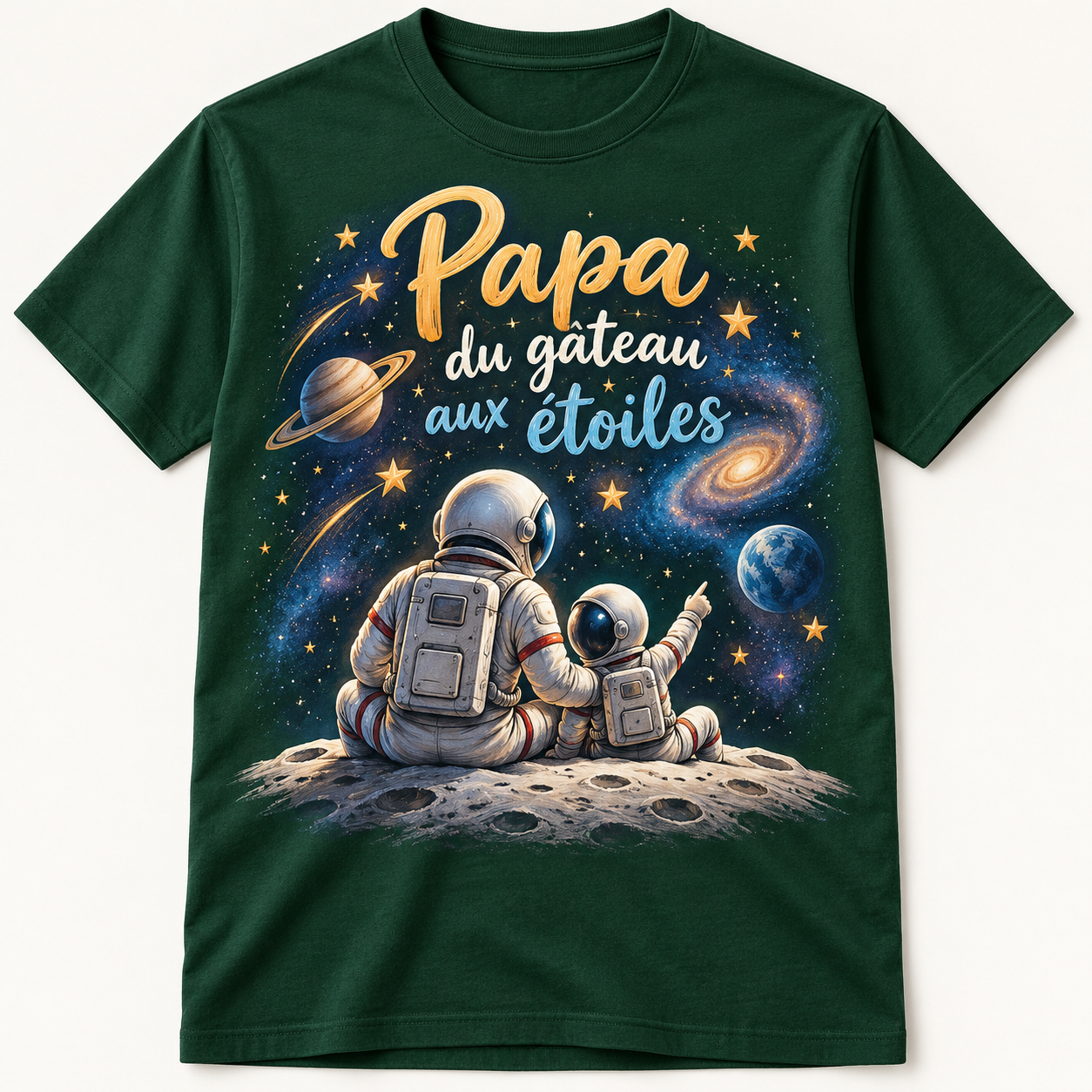 T-shirt Papa du gâteau aux étoiles