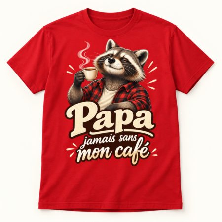 T-shirt Papa jamais sans mon café