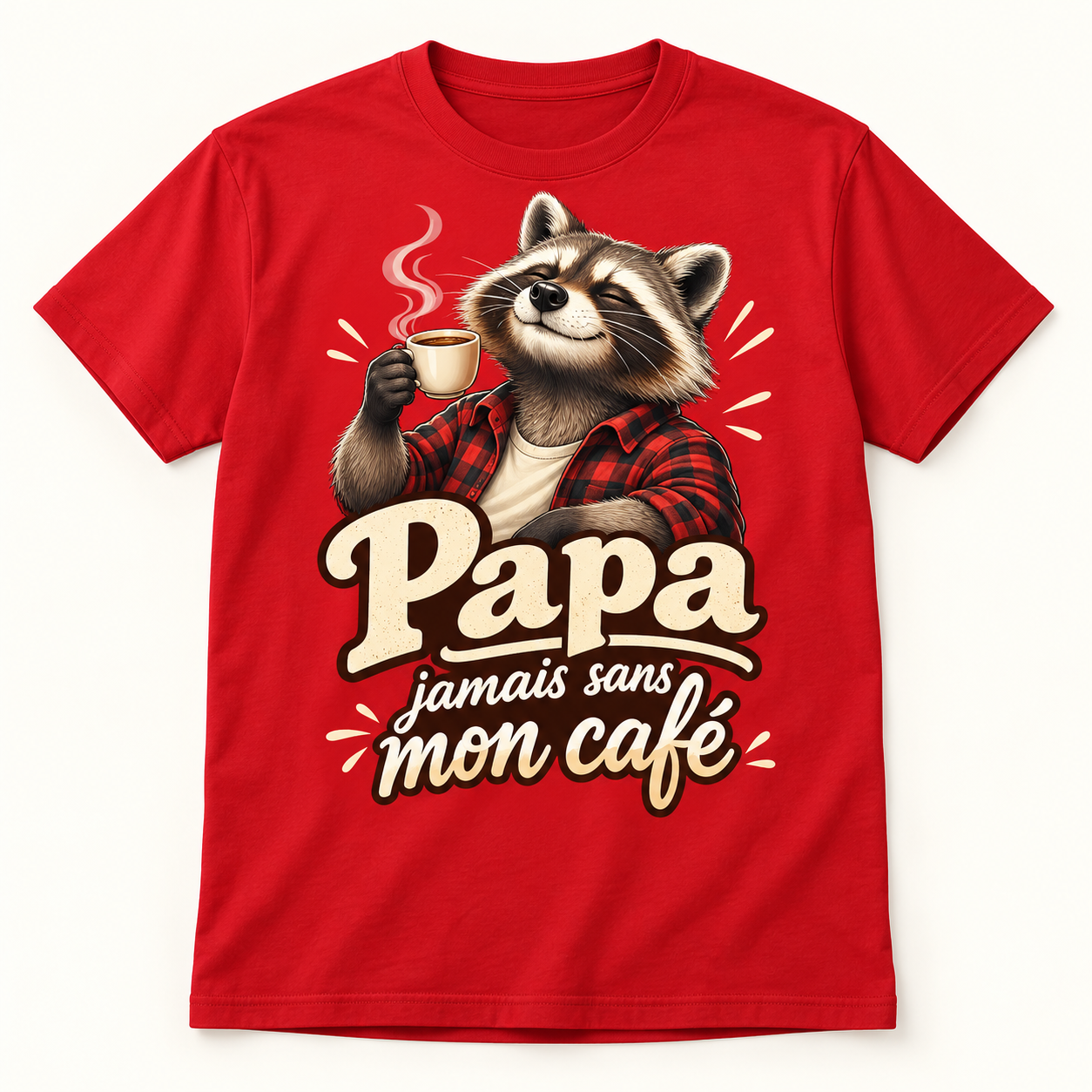 T-shirt Papa jamais sans mon café
