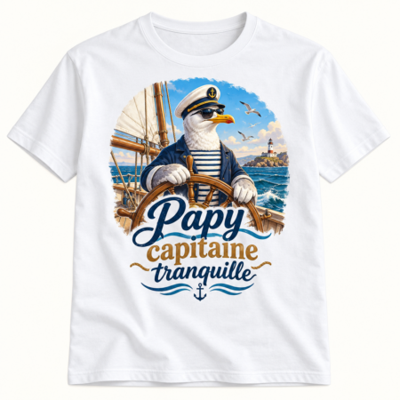 T-shirt Papy capitaine tranquille