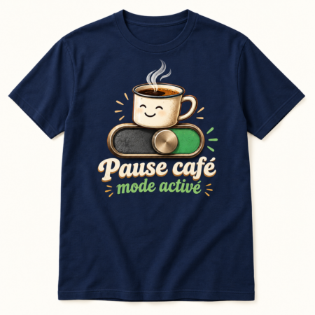 T-shirt Pause café mode activé