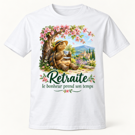 T-shirt Retraite le bonheur prend son temps