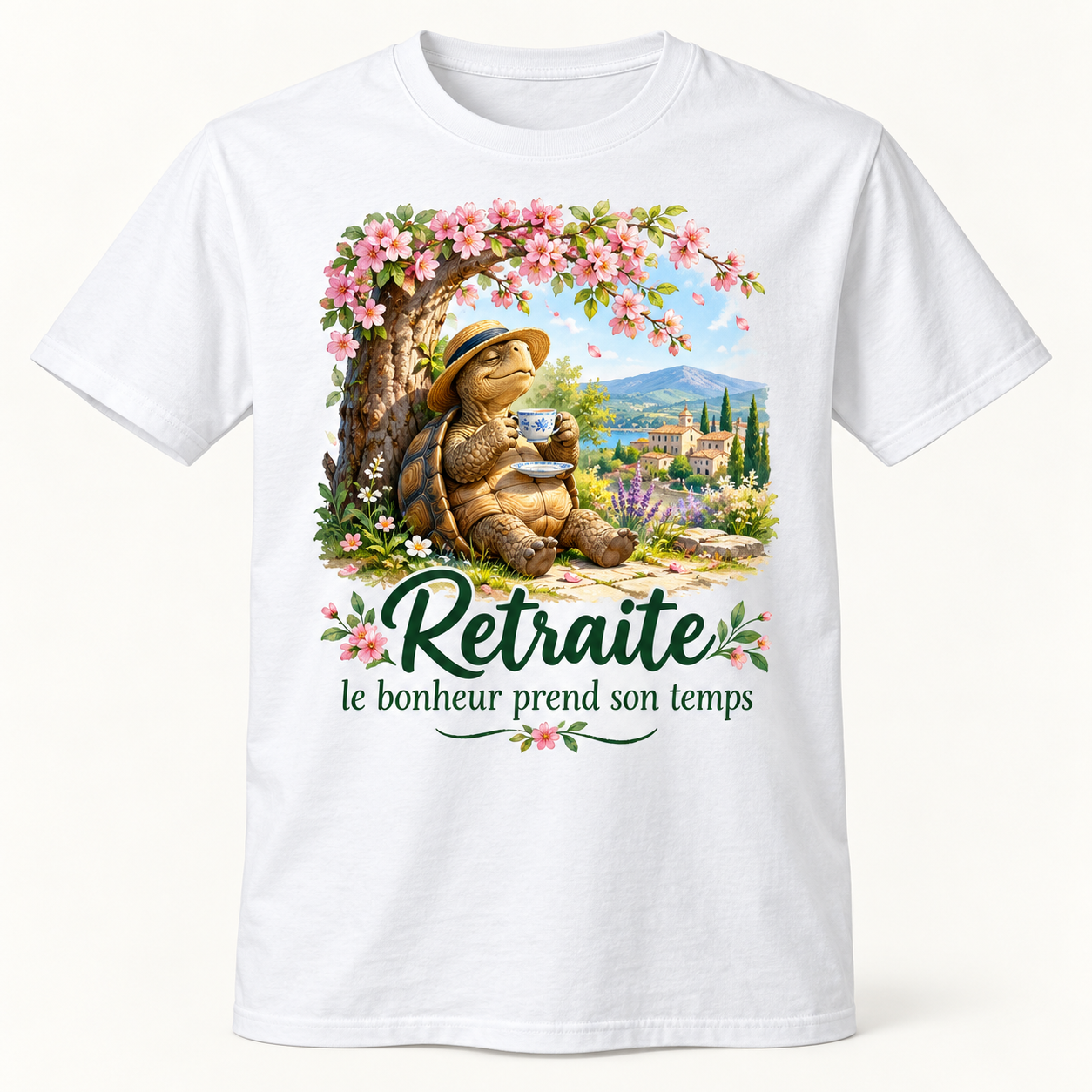 T-shirt Retraite le bonheur prend son temps