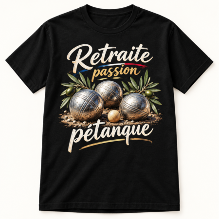 T-shirt Retraite passion pétanque