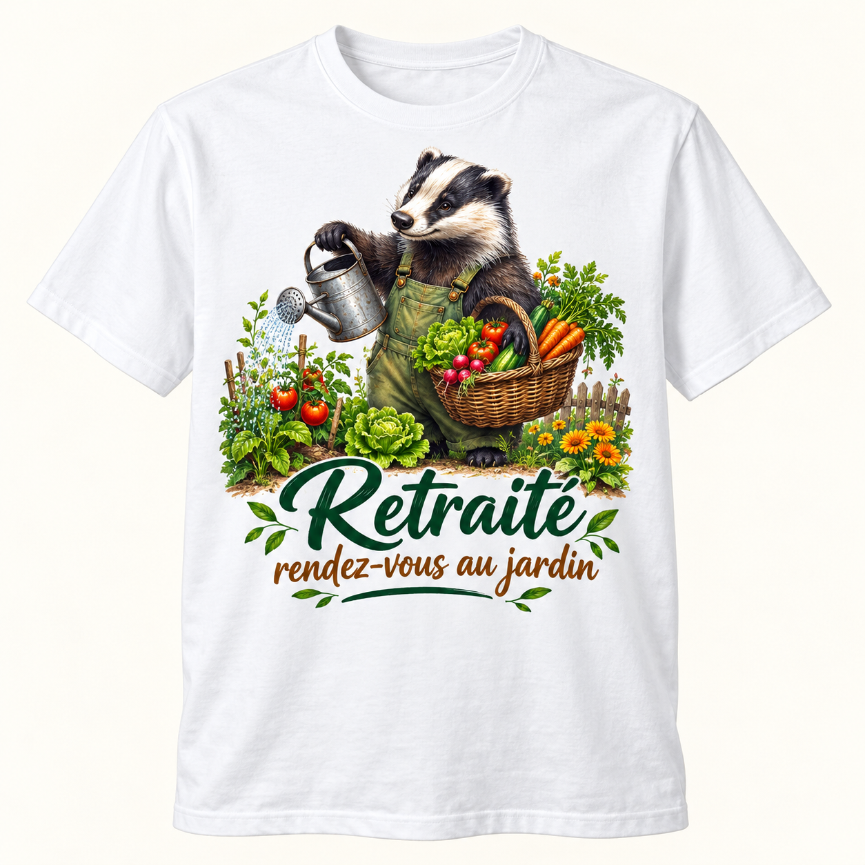 T-shirt Retraité rendez-vous au jardin