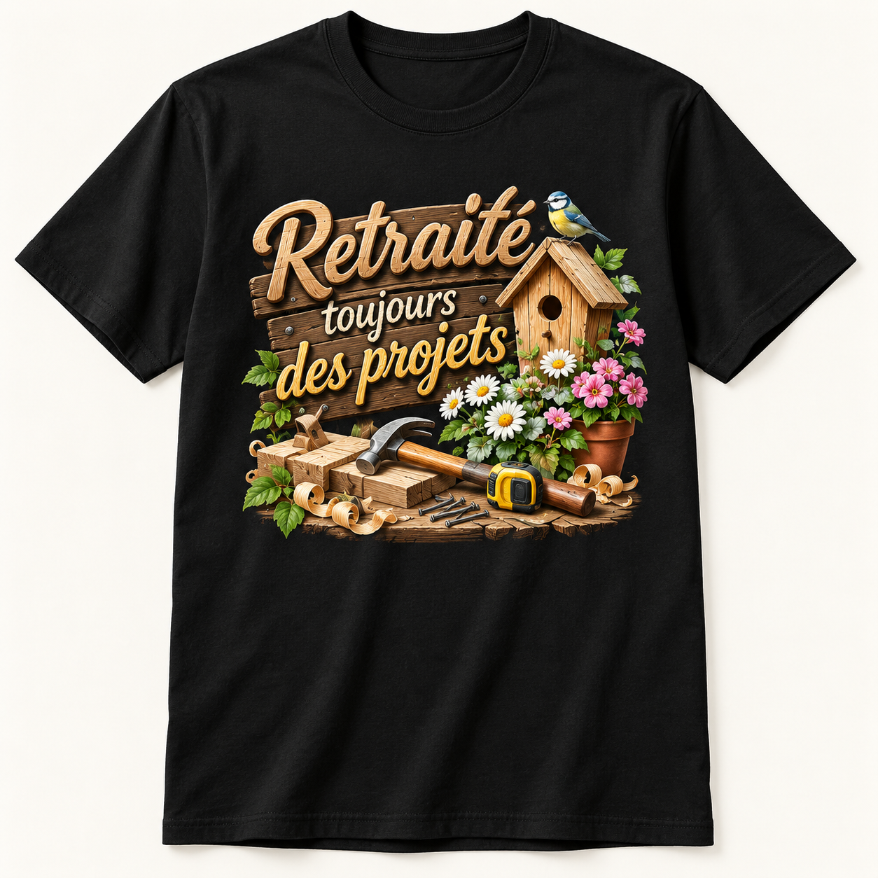 T-shirt Retraité toujours des projets
