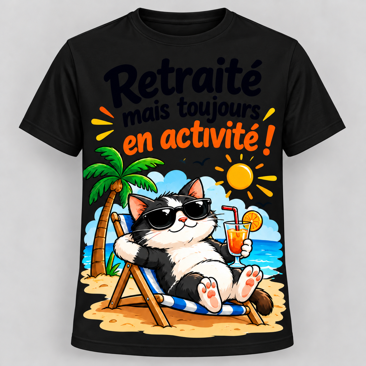 T-shirt humour “Retraité mais toujours en activité” – Image 2