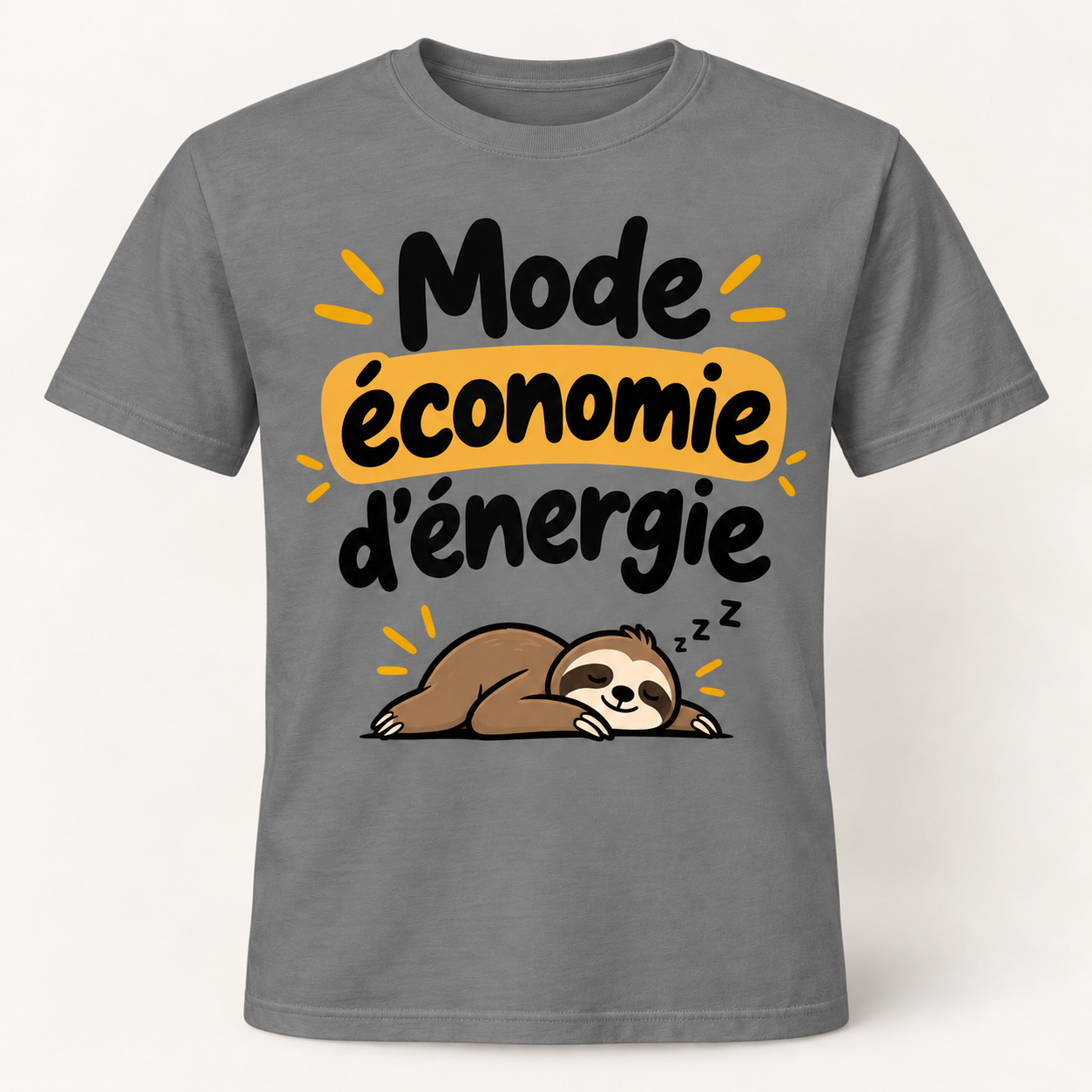 T-shirt humour “Mode économie d'énergie” – Image 3