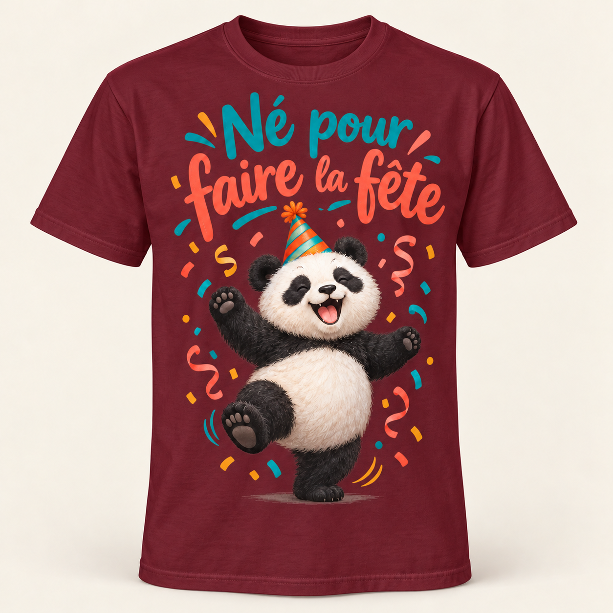 T-shirt Né pour faire la fête – Image 5