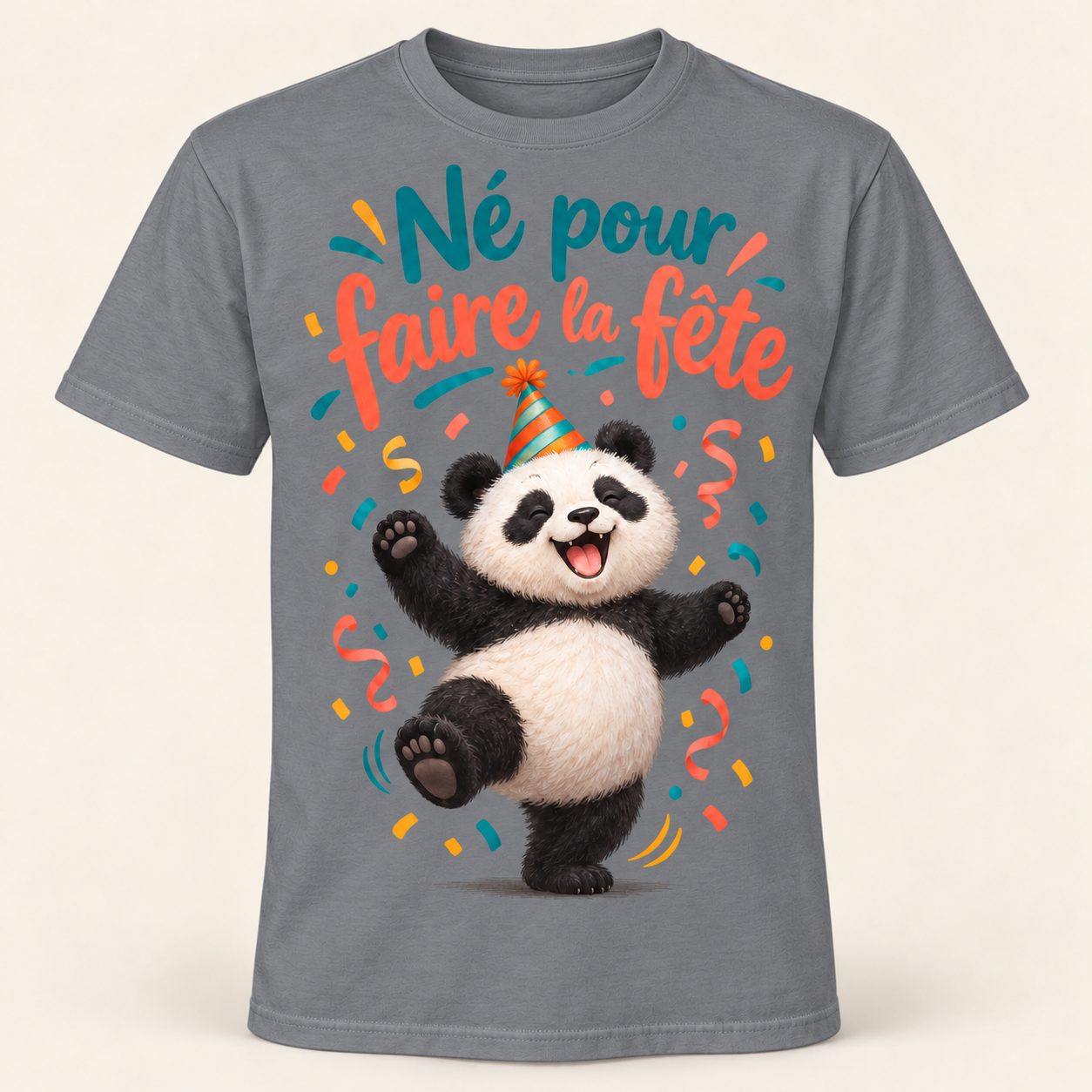 T-shirt Né pour faire la fête – Image 3