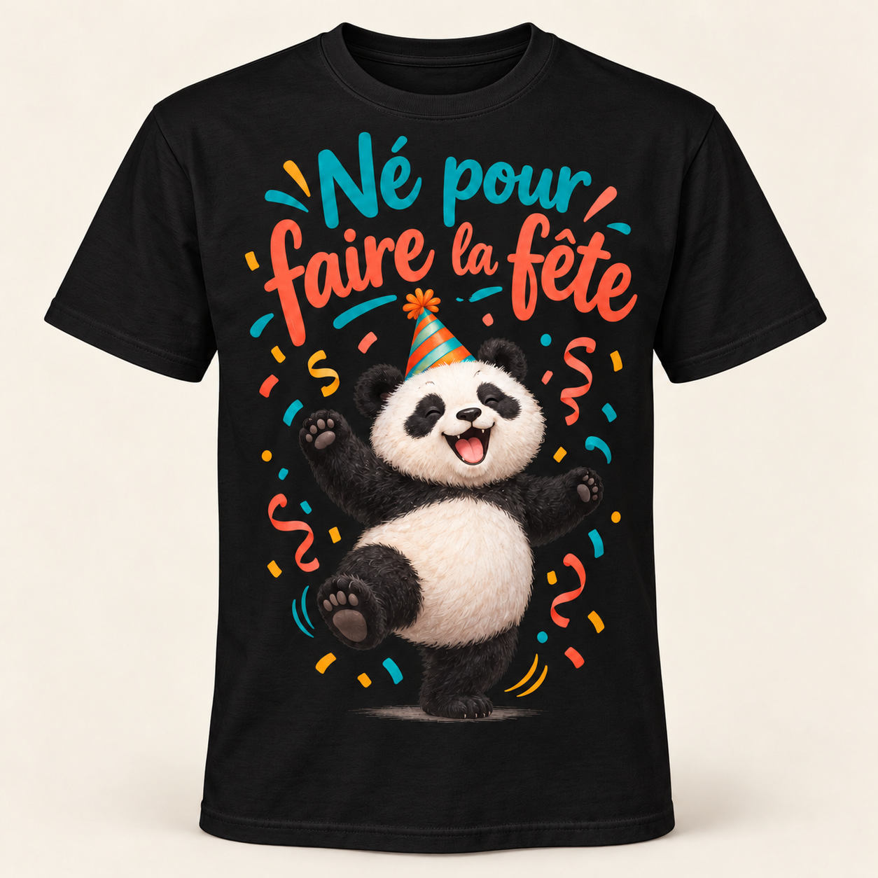 T-shirt Né pour faire la fête – Image 2