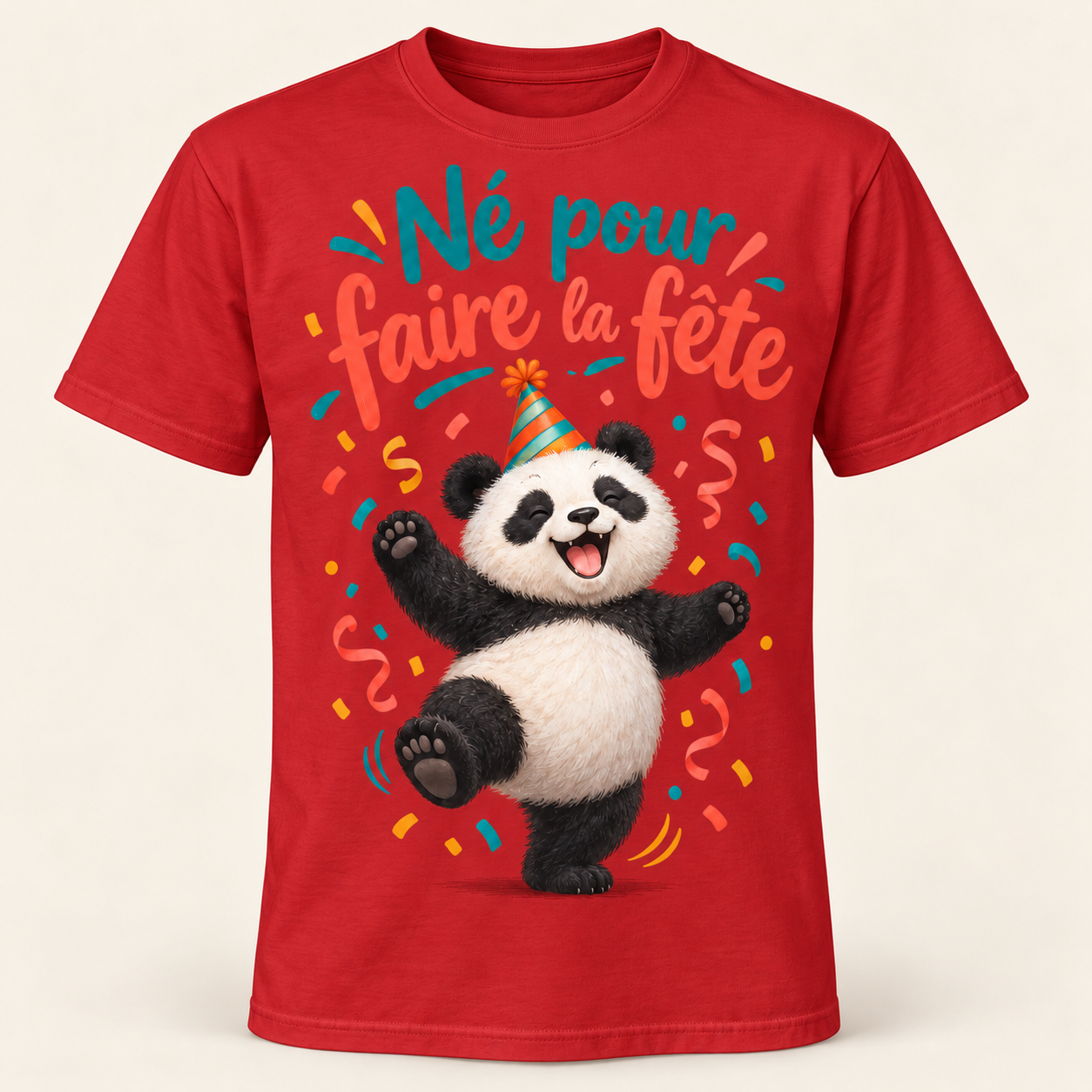 T-shirt Né pour faire la fête – Image 4