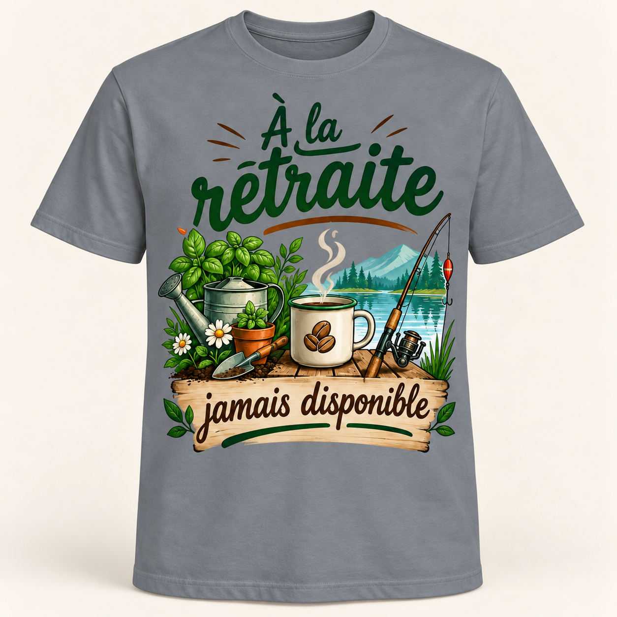 T-shirt À la retraite jamais disponible – Image 3