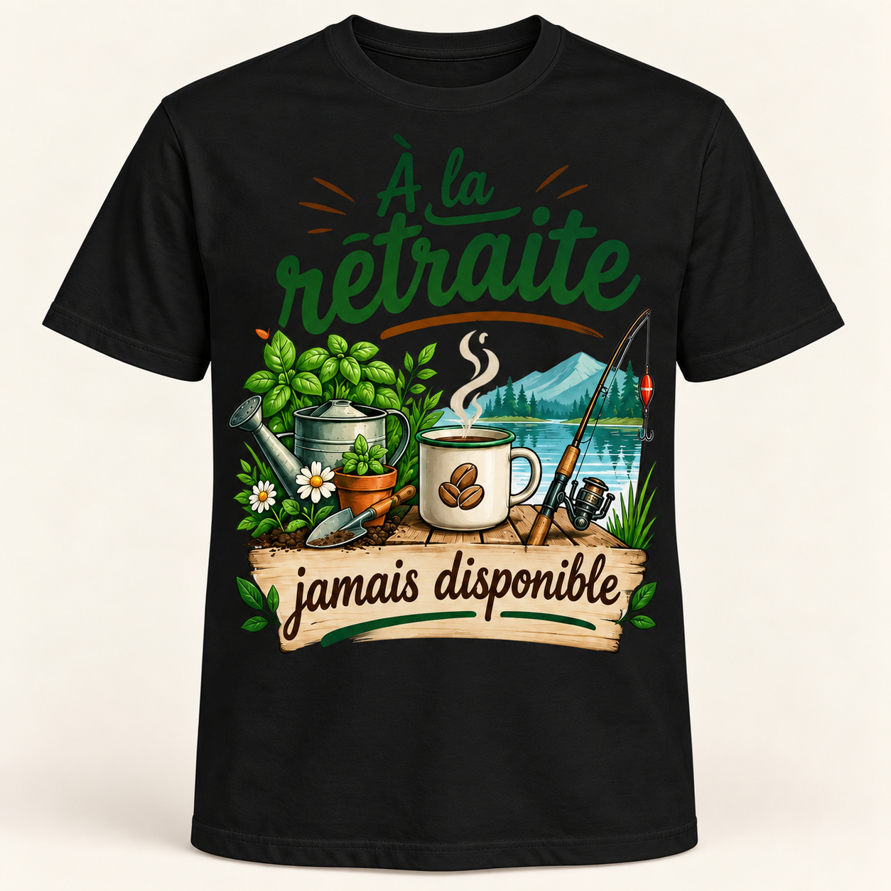 T-shirt À la retraite jamais disponible – Image 2