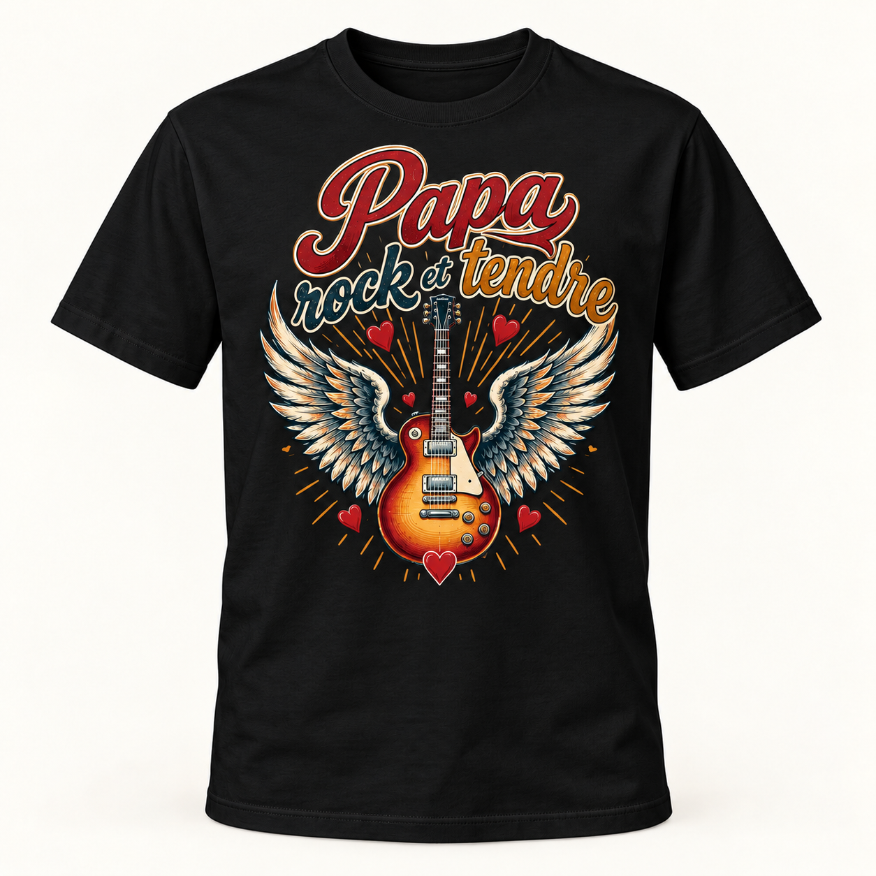 T-shirt Papa rock et tendre – Image 2