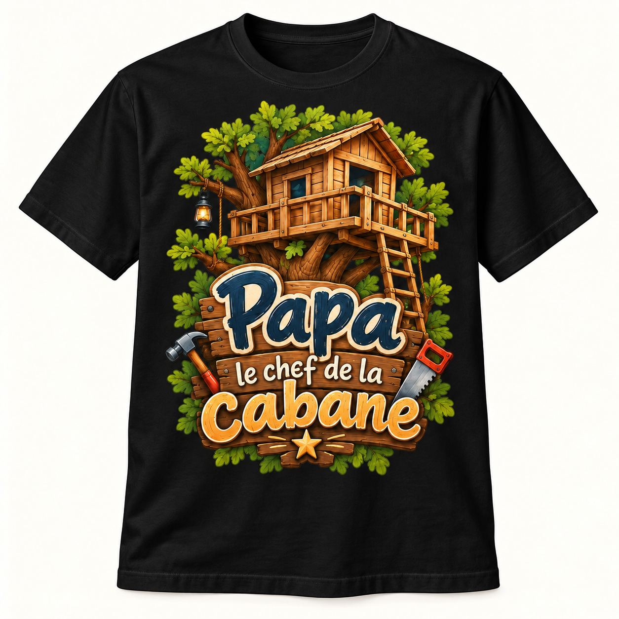 T-shirt Papa le chef de la cabane – Image 2