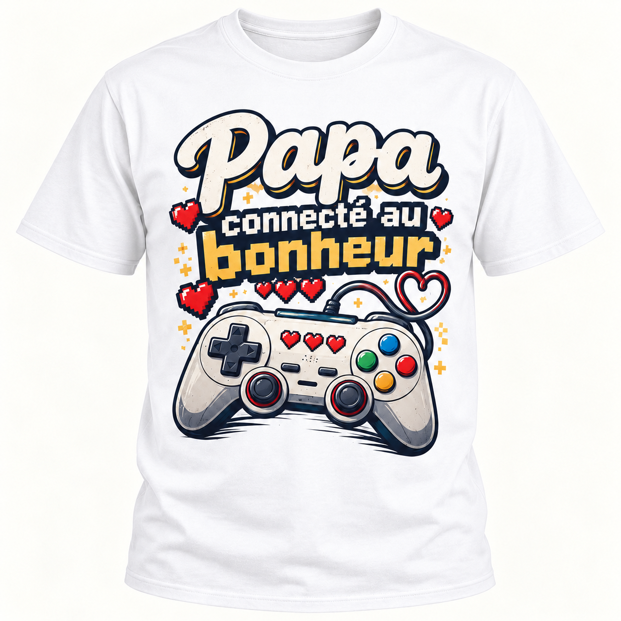 T-shirt Papa connecté au bonheur – Image 2