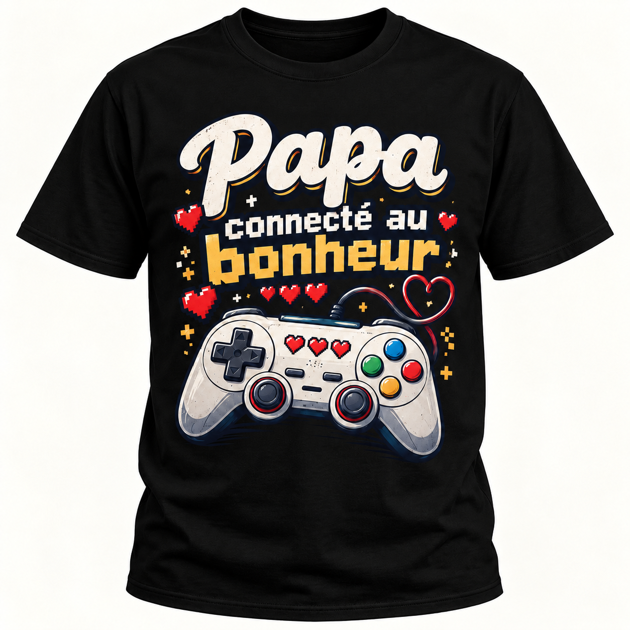 T-shirt Papa connecté au bonheur – Image 3