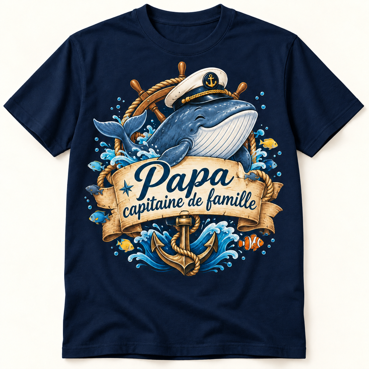 T-shirt Papa capitaine de famille – Image 5